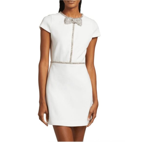 NWT Alice + Olivia Sophie Embellished Bow Minidress Size 2 $595 - Picture 1 of 9